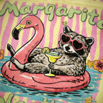 ChaoticClub Striped Raccoon Margarita Mesh Jersey