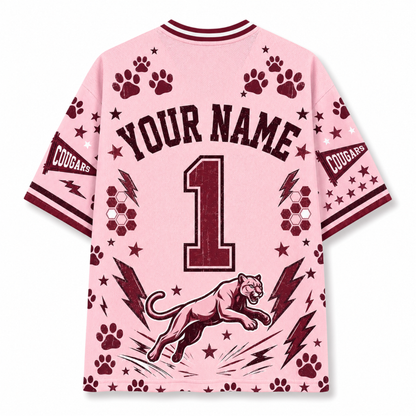 Chaotic Club School Mascot Football Baseball Hockey Varsity Letters Mesh Jersey