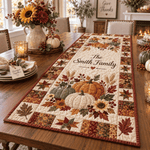 Chaotic Club Personalized Thanksgiving Quilt Table Runner