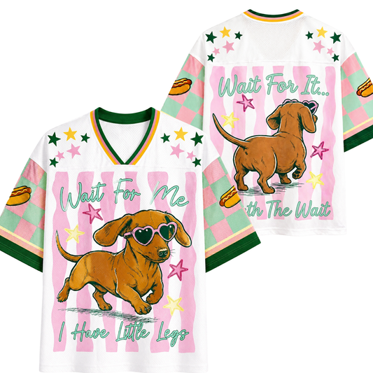 ChaoticClub Dachshund Wait For Me Little Legs Mesh Jersey
