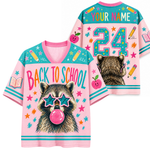 ChaoticClub Bubble Gum Raccoon Back to School Mesh Jersey