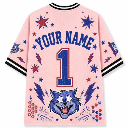 Chaotic Club School Mascot Football Baseball Hockey Varsity Letters Mesh Jersey