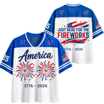 ChaoticClub Matching 4th of July Couple Jersey Mesh