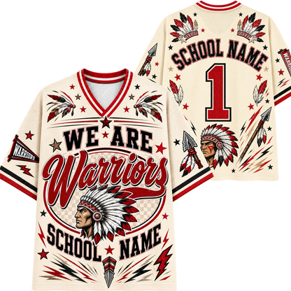 Chaotic Club School Mascot Football Baseball Hockey Varsity Letters Mesh Jersey