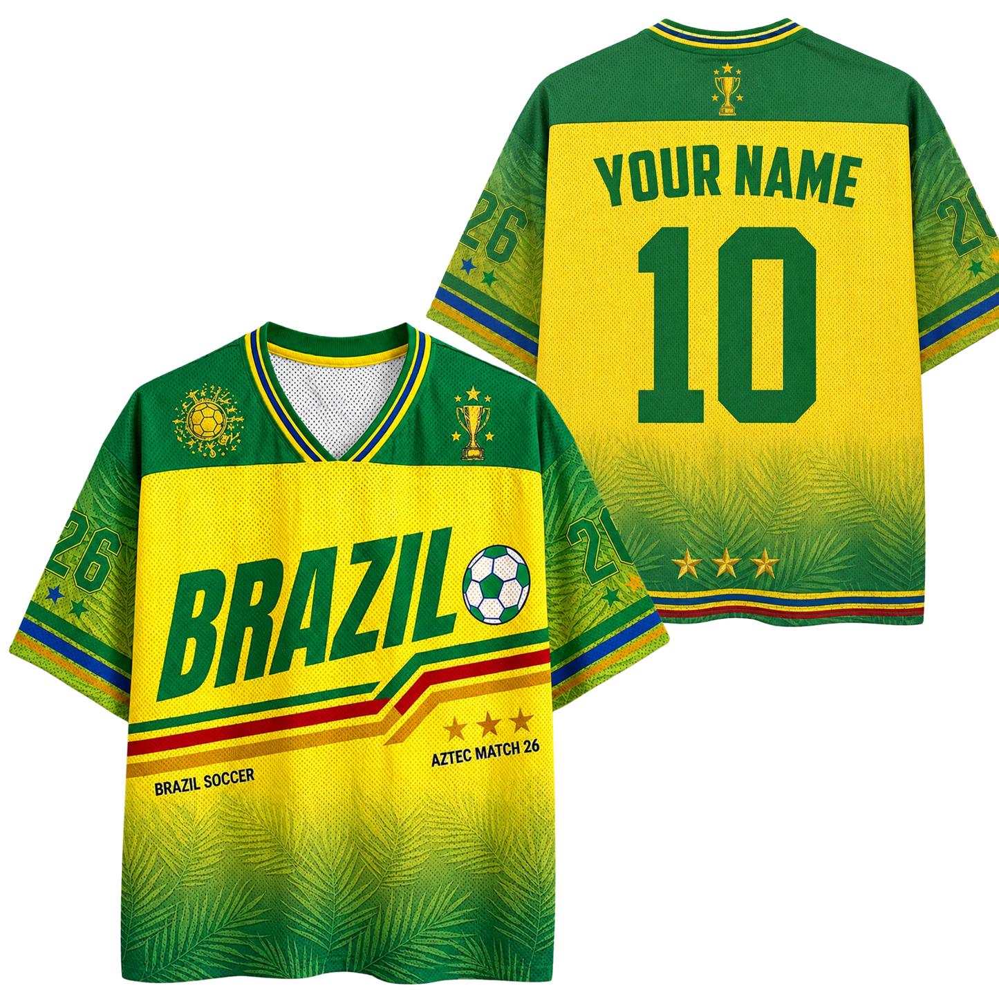 ChaoticClub Brazil Soccer Personalized Mesh Jersey