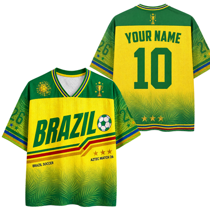 ChaoticClub Brazil Soccer Personalized Mesh Jersey