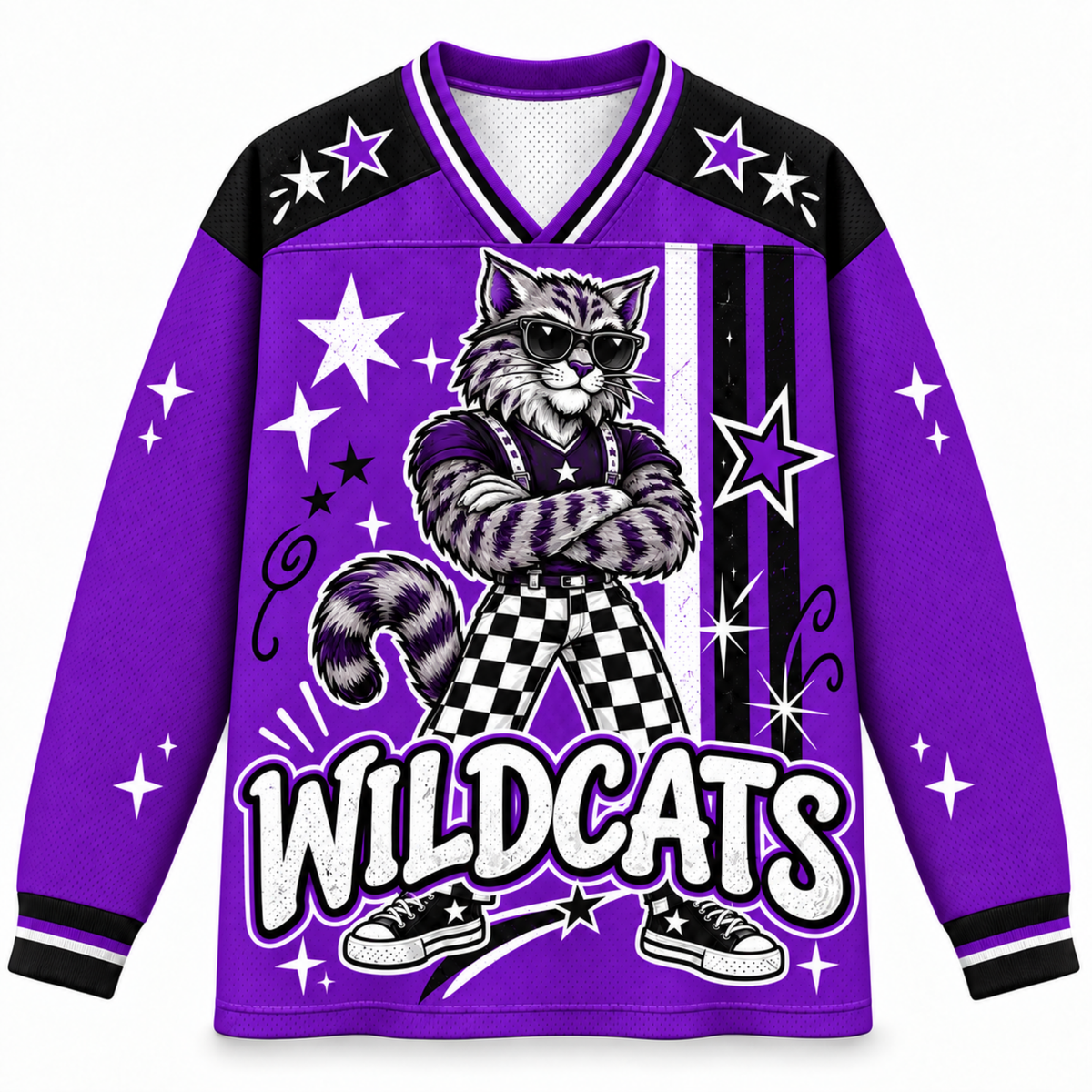 Chaotic Club Cool Mascot Game Day Long Sleeve Jersey