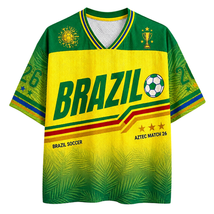 ChaoticClub Brazil Soccer Personalized Mesh Jersey