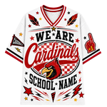 Chaotic Club School Mascot Football Baseball Hockey Varsity Letters Mesh Jersey