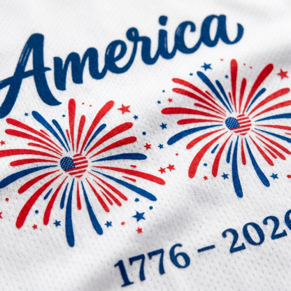 ChaoticClub Matching 4th of July Couple Jersey Mesh