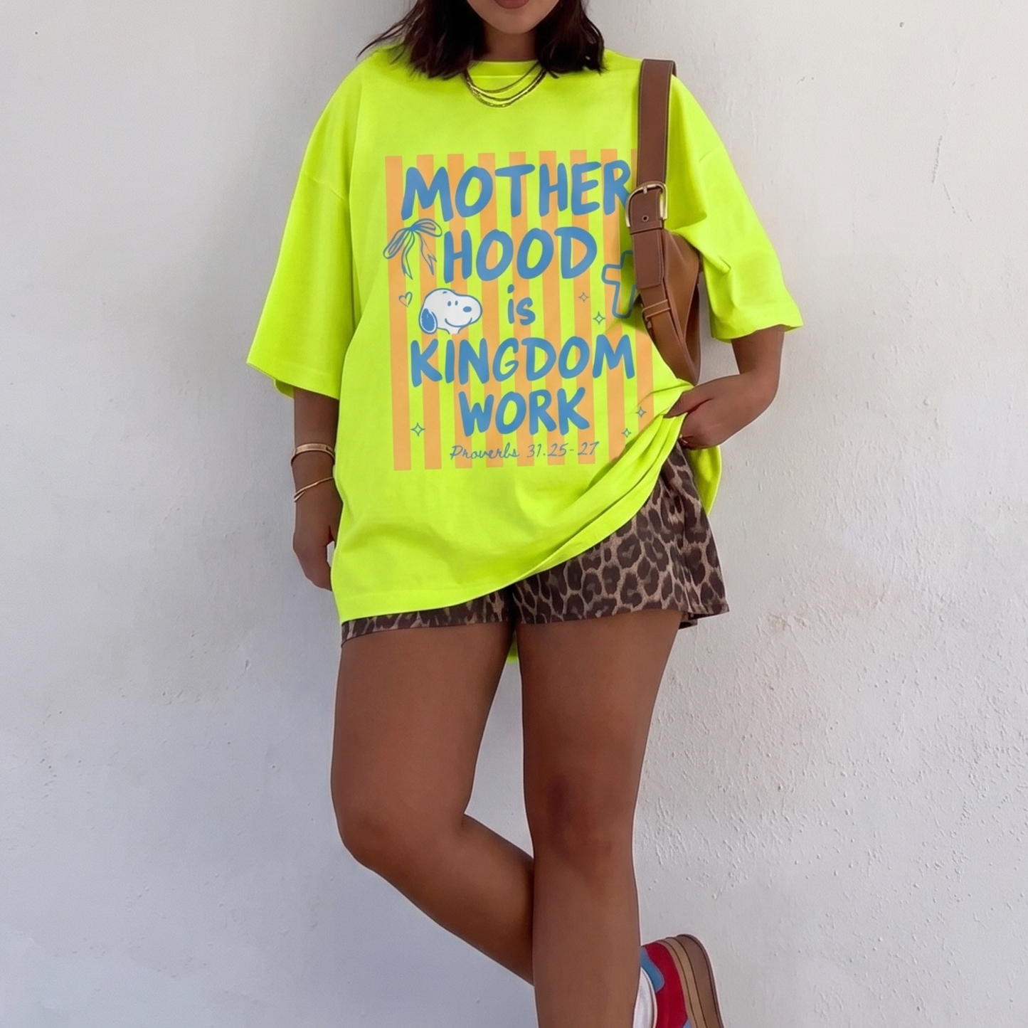 ChaoticClub Motherhood Is Kingdom Work Neon T-shirt