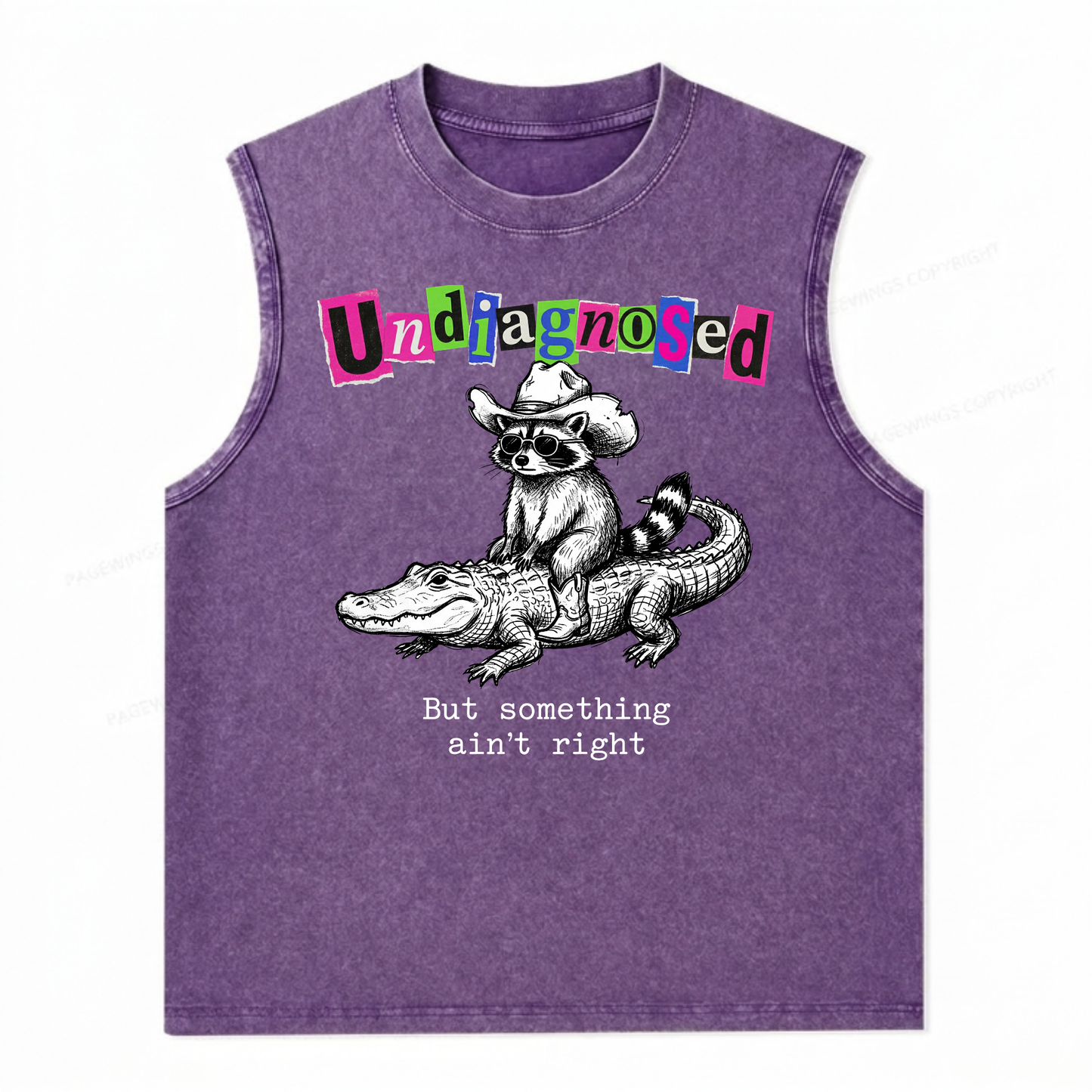 ChaoticClub Undiagnosed Racoon Crocodile Wash Tanktop