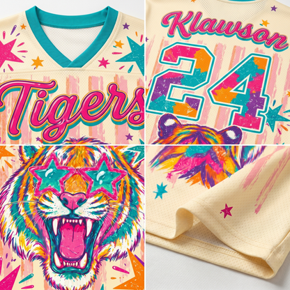 ChaoticcClub Tiger Stars Mascot Mesh Jersey - Lifestyle Back View