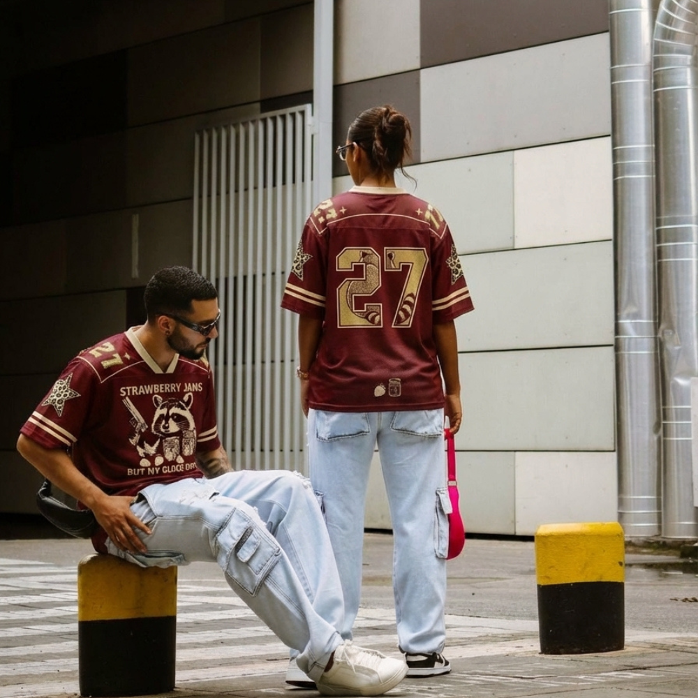 ChaoticClub Strawberry Jams Glock Funny Raccoon Mesh Jersey