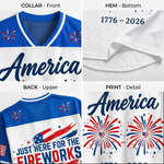 ChaoticClub Matching 4th of July Couple Jersey Mesh