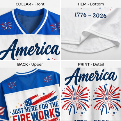 ChaoticClub Matching 4th of July Couple Jersey Mesh