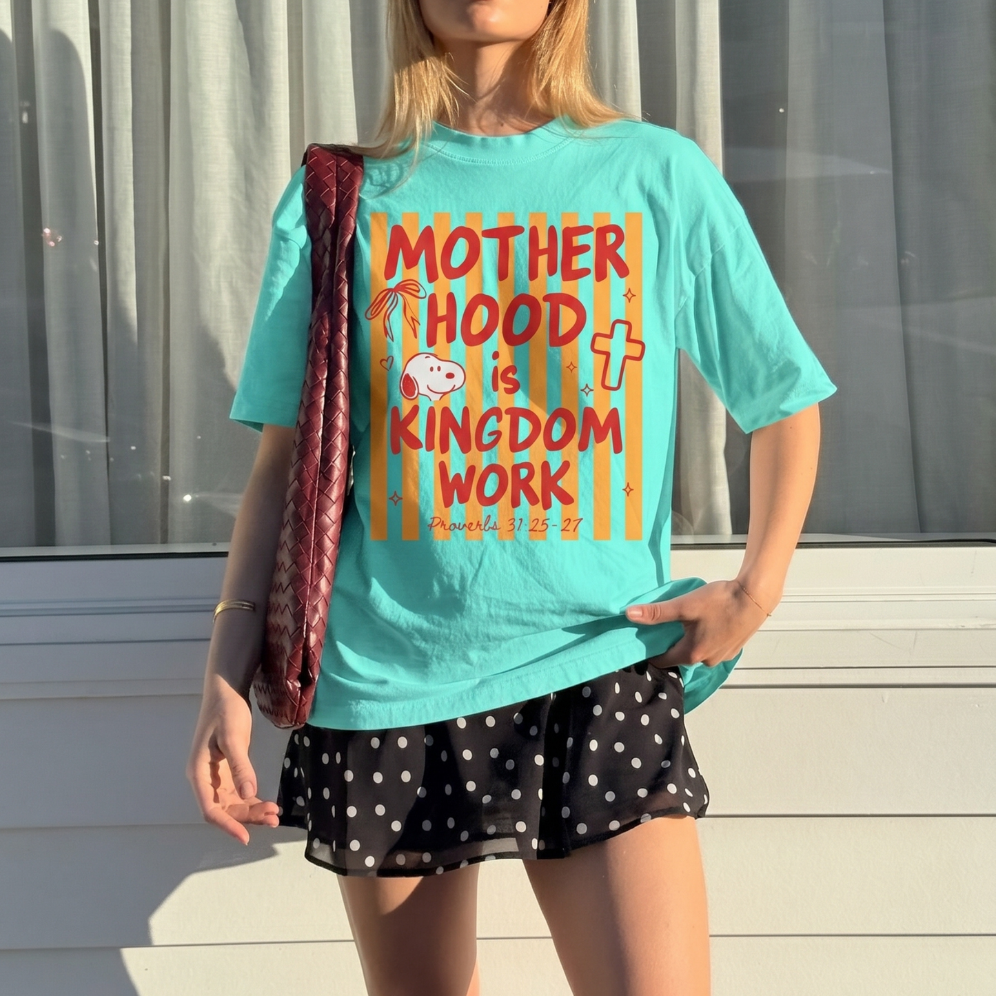 ChaoticClub Motherhood Is Kingdom Work Neon T-shirt