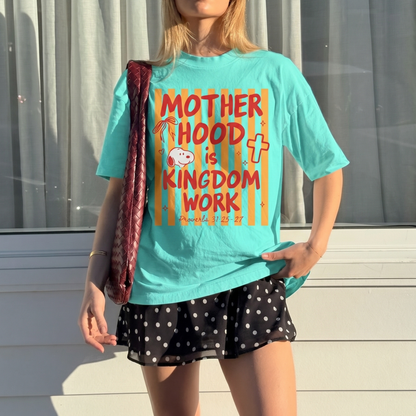 ChaoticClub Motherhood Is Kingdom Work Neon T-shirt