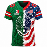 ChaoticClub Half USA Half Mexico Personalized Soccer Jersey
