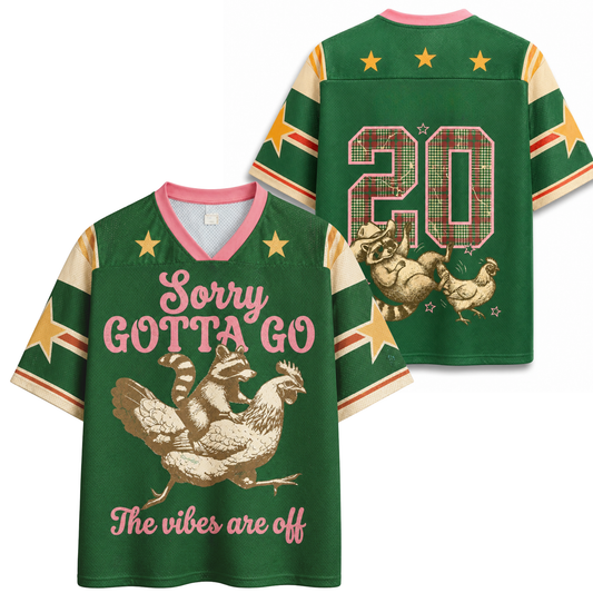 ChaoticClub Sorry Gotta Go Raccoon Mesh Jersey