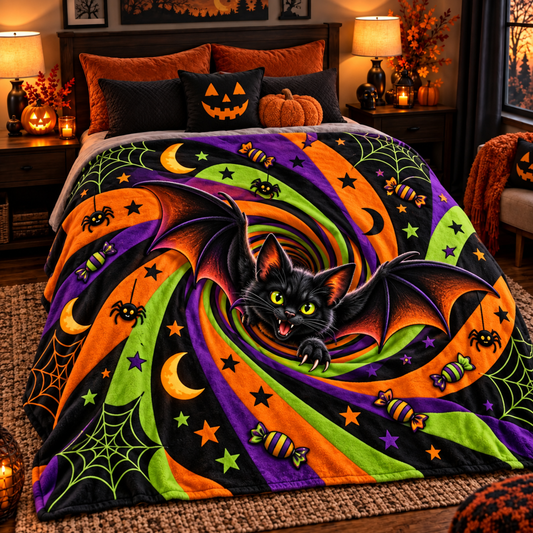 Chaotic Club Halloween 3D Optical Illusion Fleece Blanket