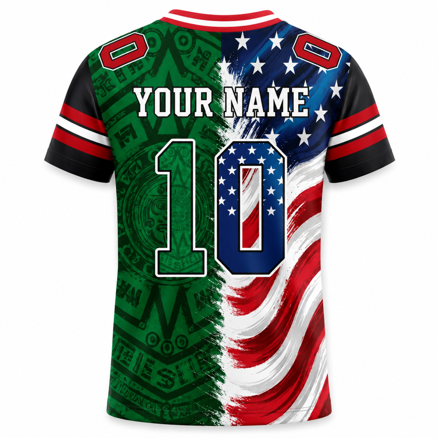 ChaoticClub Half USA Half Mexico Personalized Soccer Jersey