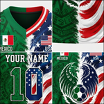 ChaoticClub Half USA Half Mexico Personalized Soccer Jersey