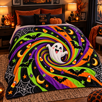 Chaotic Club Halloween 3D Optical Illusion Fleece Blanket