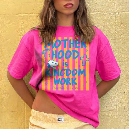 ChaoticClub Motherhood Is Kingdom Work Neon T-shirt