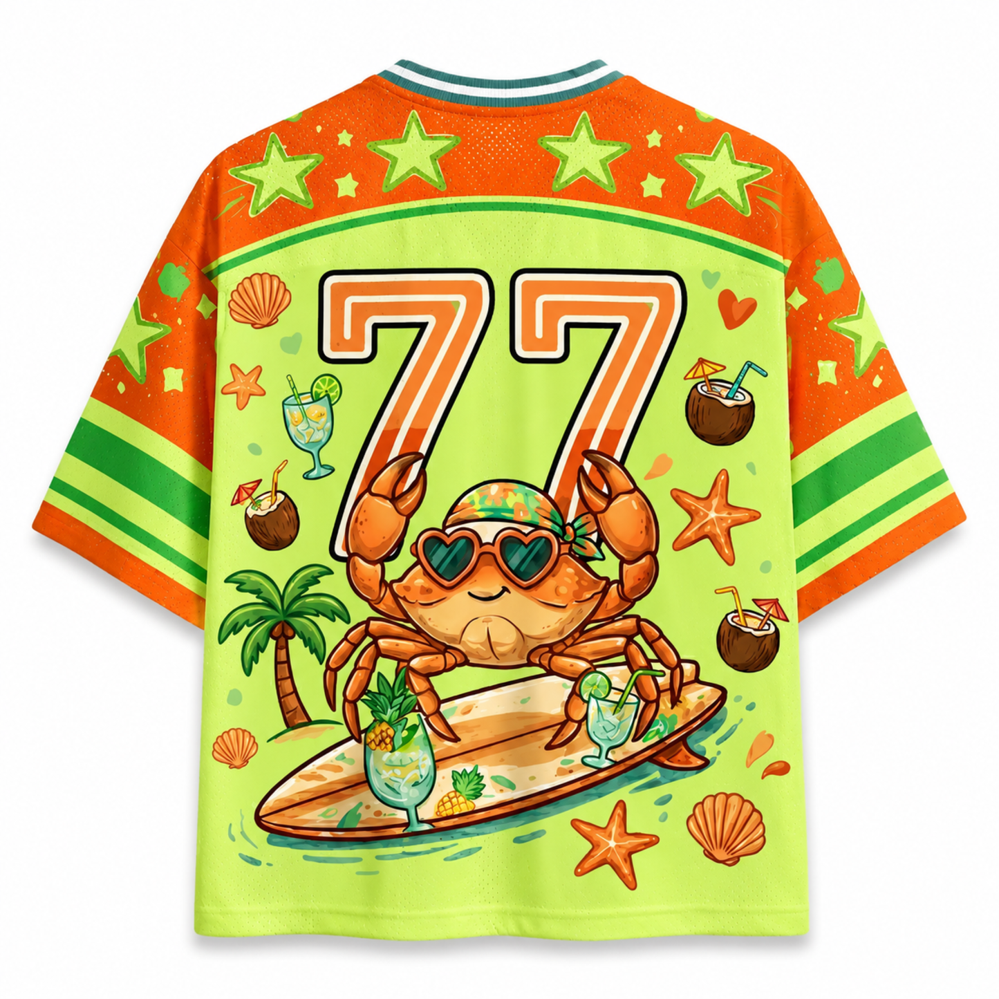 Chaotic Club Crab Blowing Bubble Summer Mesh Jersey