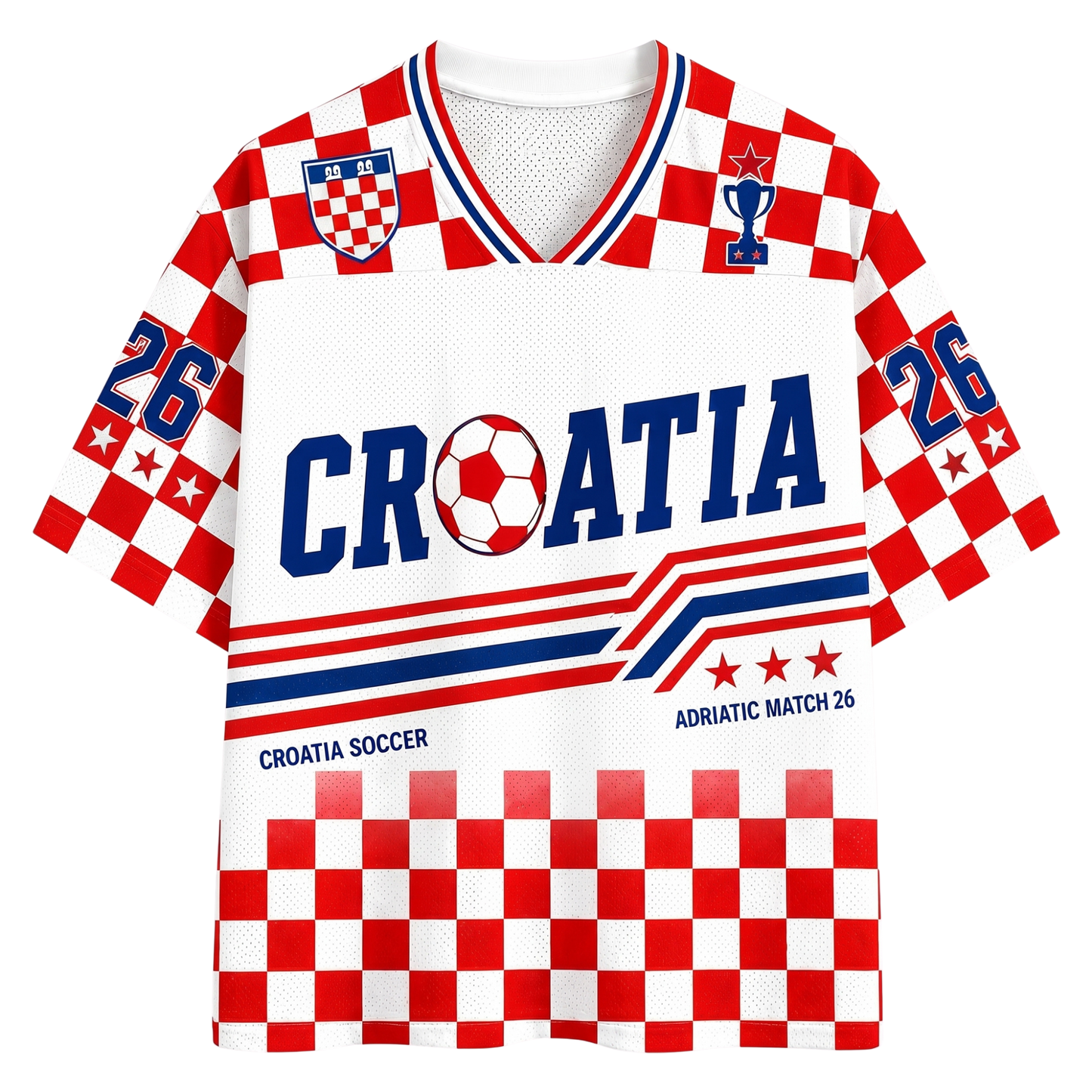 ChaoticClub Croatia Soccer Personalized Mesh Jersey
