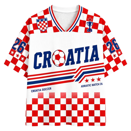 ChaoticClub Croatia Soccer Personalized Mesh Jersey