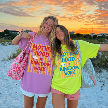 ChaoticClub Motherhood Is Kingdom Work Neon T-shirt