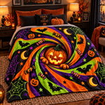 Chaotic Club Halloween 3D Optical Illusion Fleece Blanket