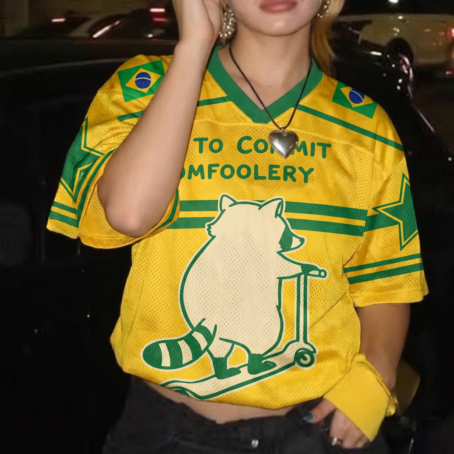 ChaoticClub Off To Commit Tomfoolery Brazil Mesh Jersey