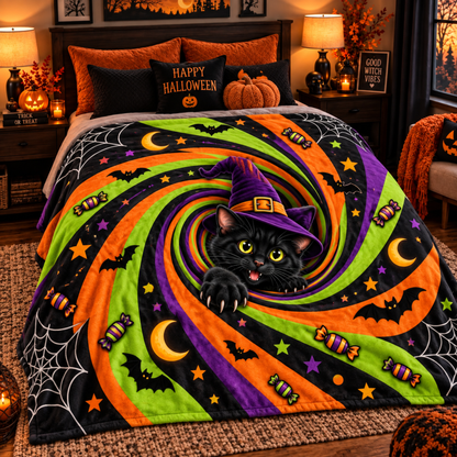 Chaotic Club Halloween 3D Optical Illusion Fleece Blanket