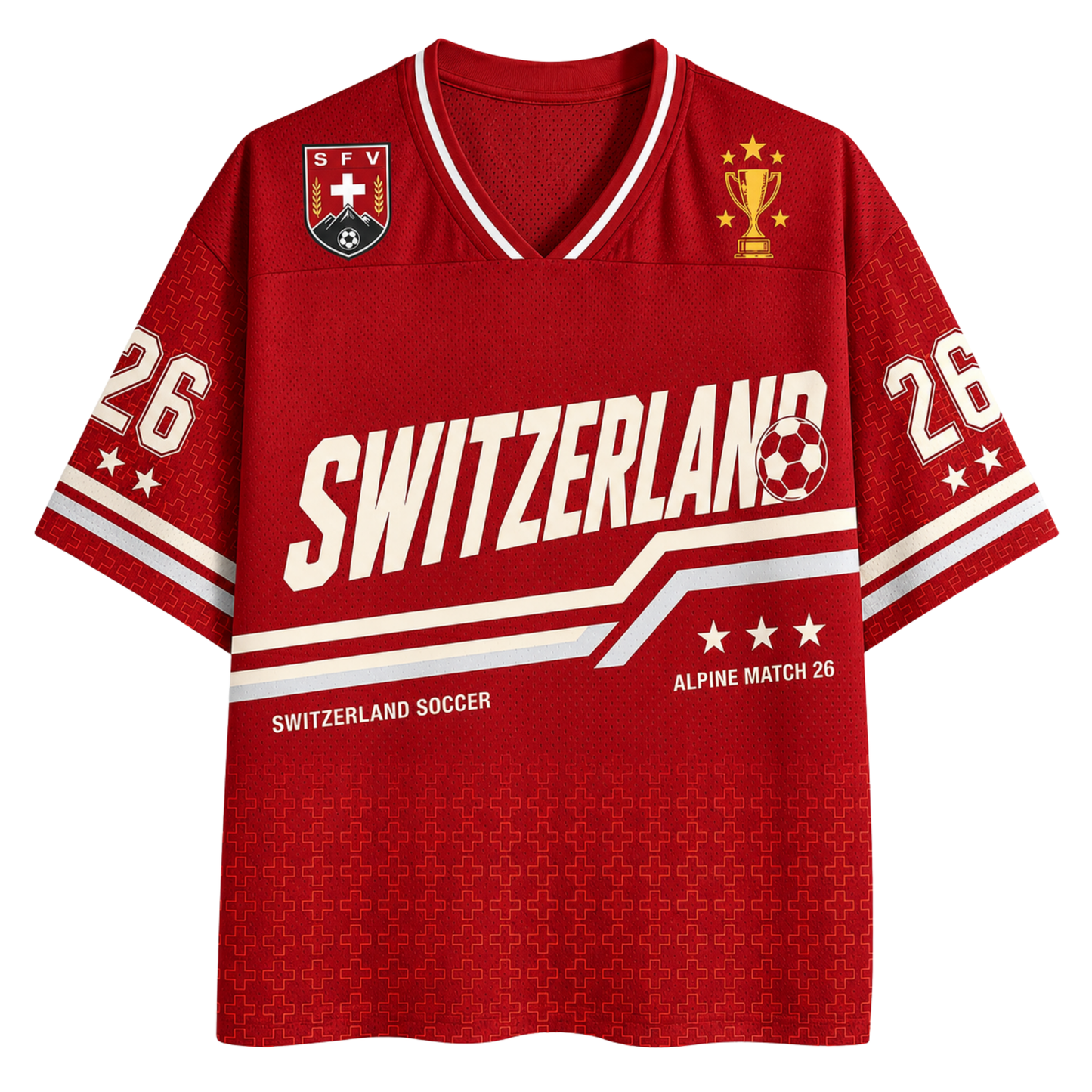 ChaoticClub Switzerland Soccer Personalized Mesh Jersey