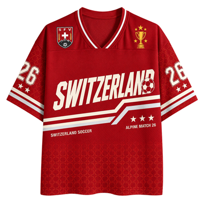 ChaoticClub Switzerland Soccer Personalized Mesh Jersey