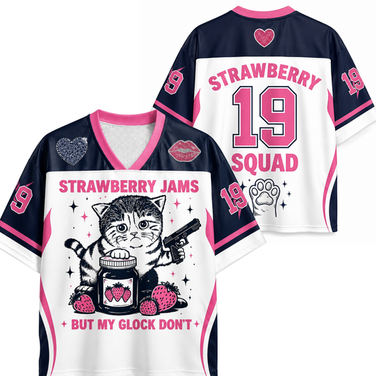 ChaoticClub Strawberry Jams Glock Cat Pink Mesh Jersey
