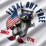 ChaoticClub Feral But Free Raccoon 1776 Jersey Mesh