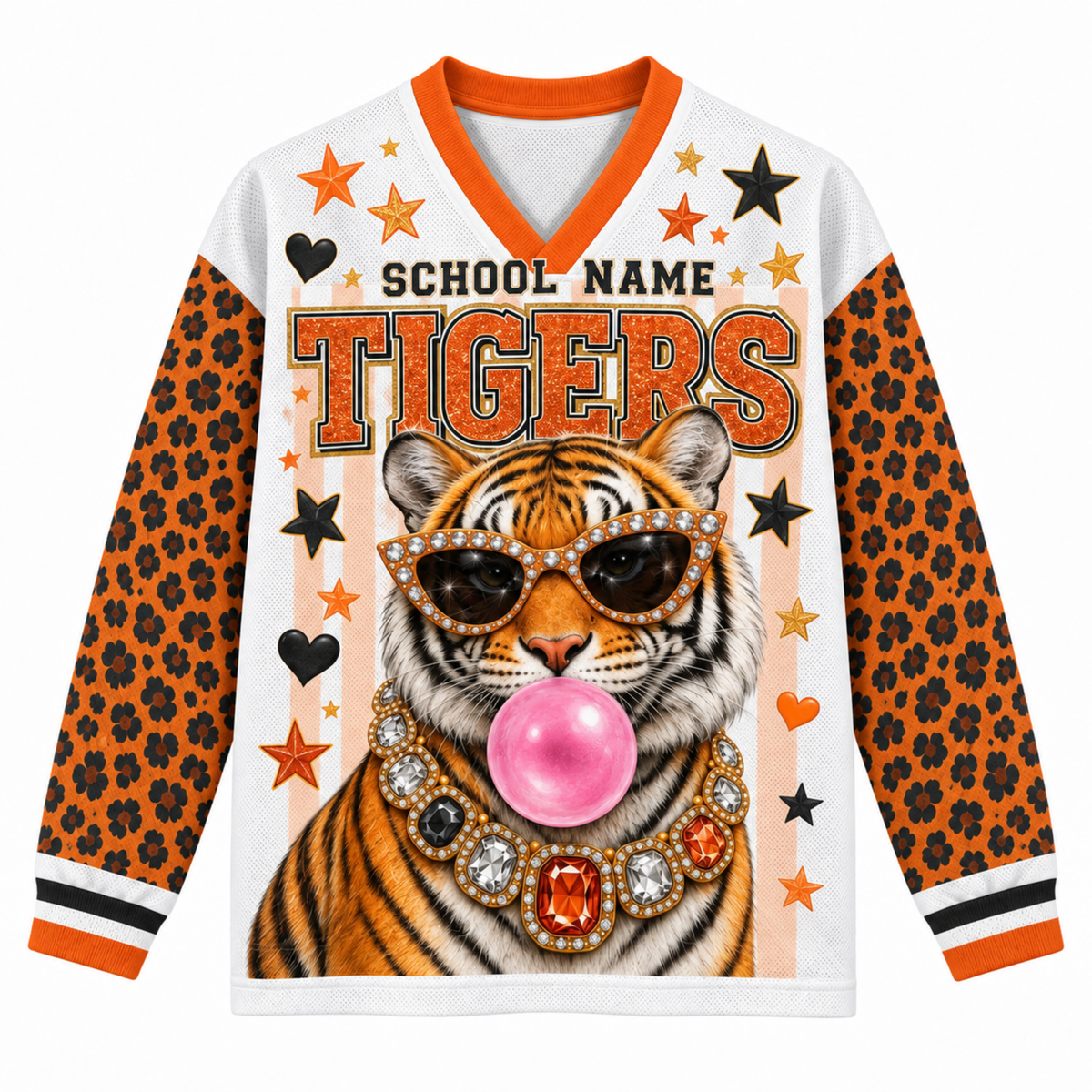 Chaotic Club Mascot Bubblegum Game Day Long Sleeve Mesh Jersey
