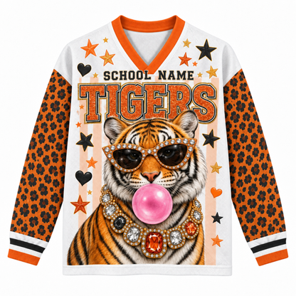 Chaotic Club Mascot Bubblegum Game Day Long Sleeve Mesh Jersey