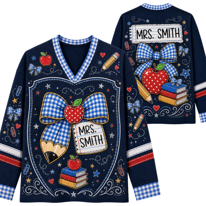 Chaotic Club Teacher Blue Apple Long Sleeve Jersey