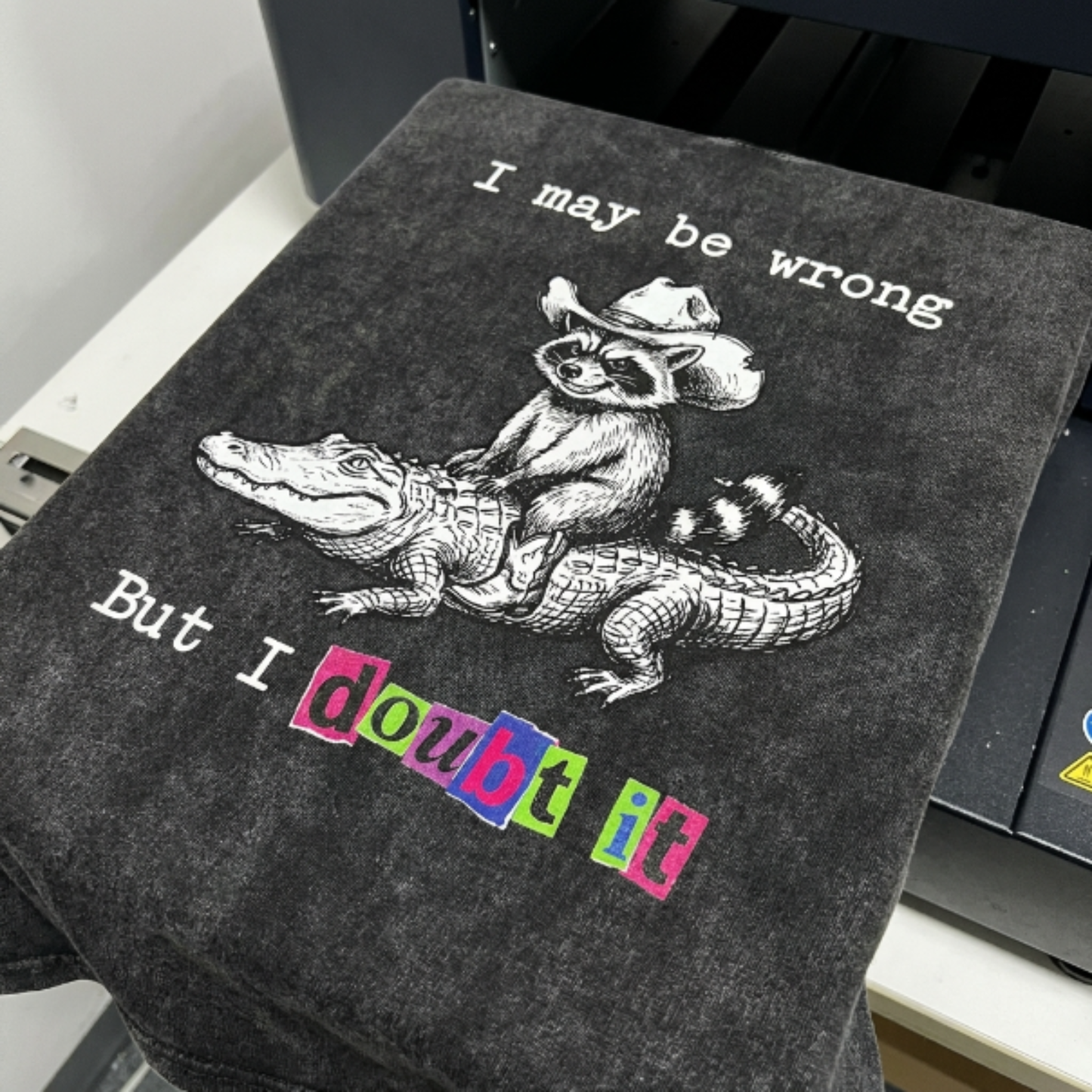 ChaoticClub I May Be Wrong Raccoon Washed T-Shirt