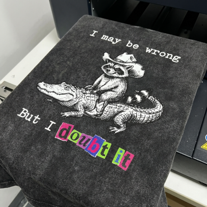 ChaoticClub I May Be Wrong Raccoon Washed T-Shirt
