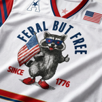 ChaoticClub Feral But Free Raccoon 1776 Jersey Mesh