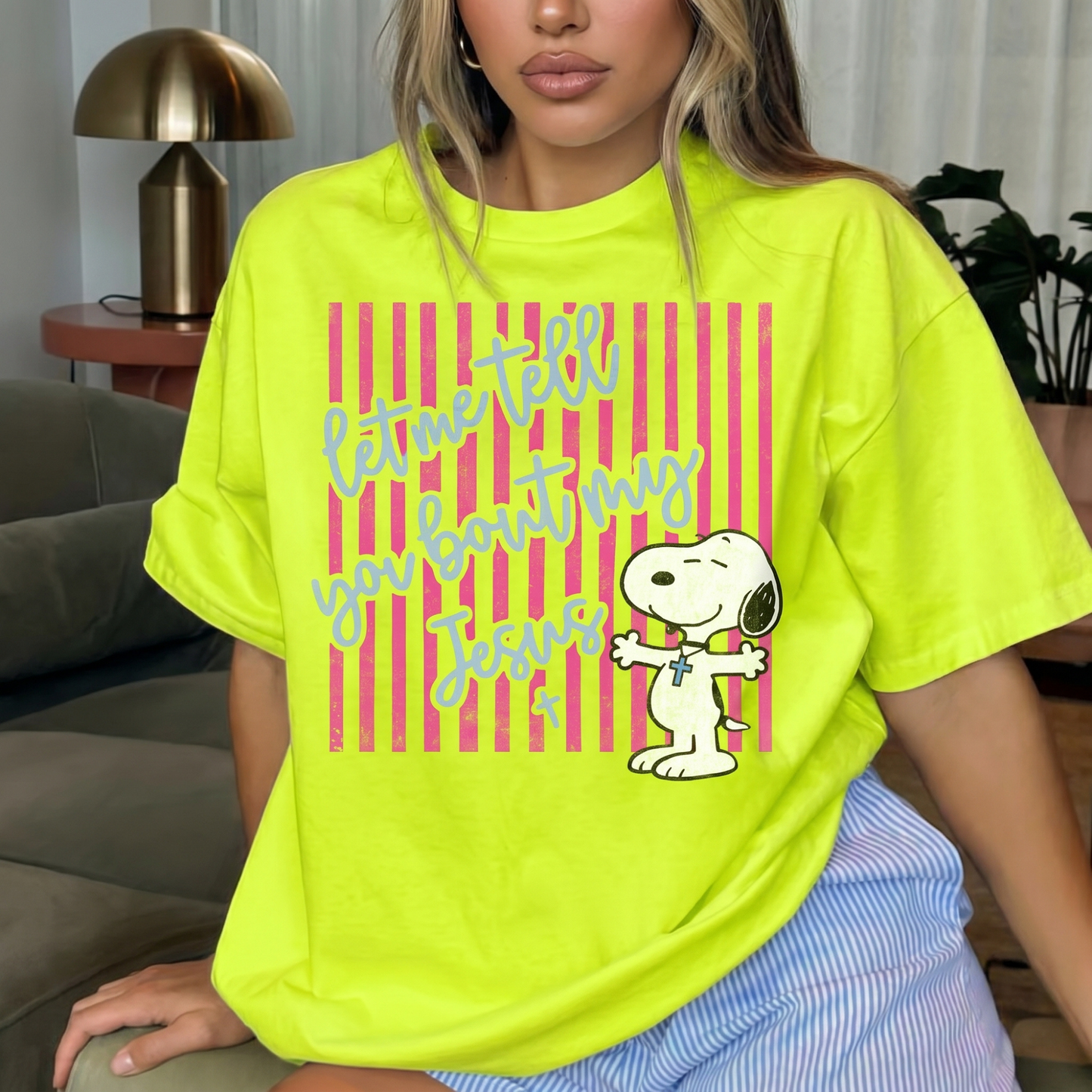 ChaoticClub Let Me Tell You About My Jesus Neon T-shirt
