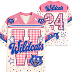 ChaoticClub Custom Gingham School Mascot Game Day Retro Mesh Jersey
