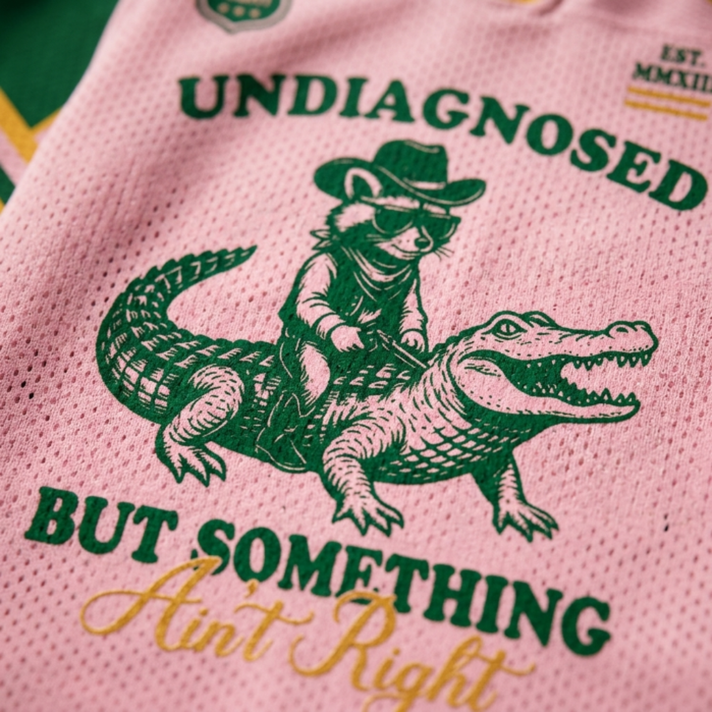 ChaoticClub Undiagnosed Raccoon Pink Mesh Jersey