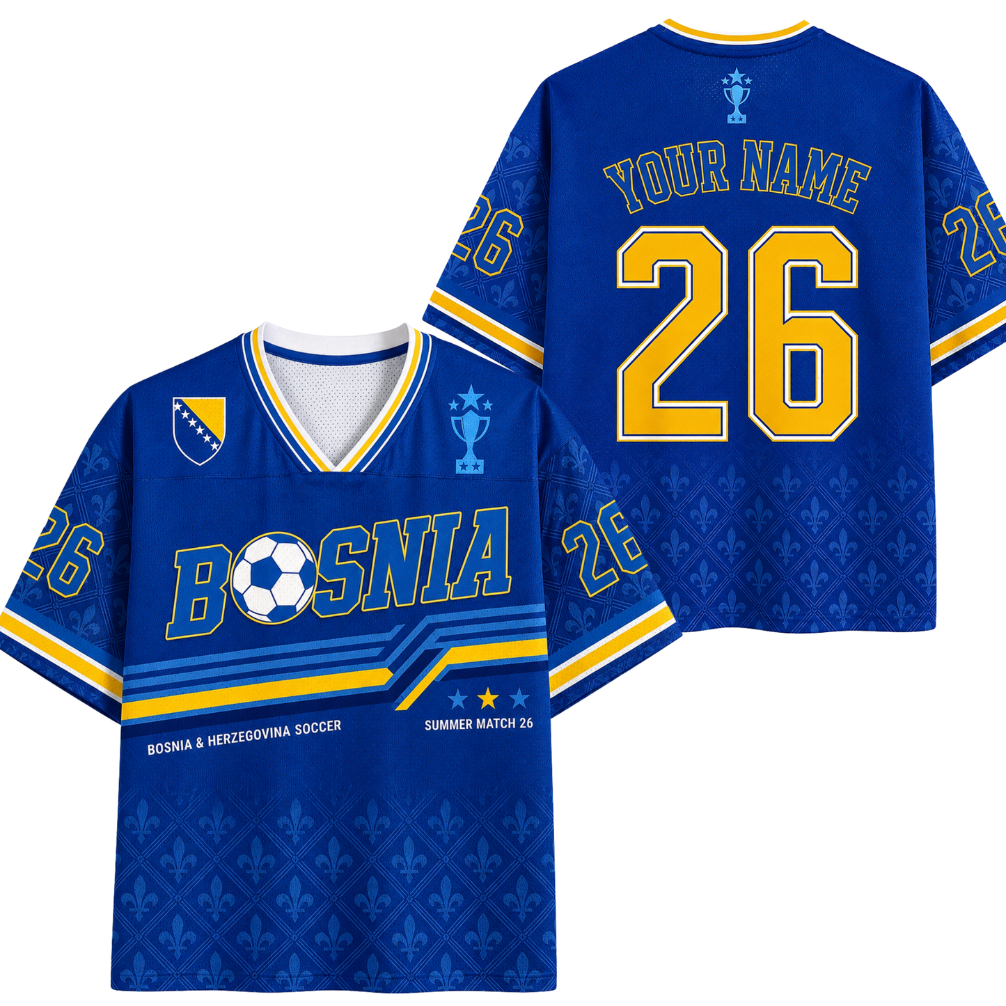 ChaoticClub Bosnia Soccer Personalized Mesh Jersey